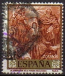 Stamps Spain -  ESPAÑA 1959 1244 Sello Pintor Diego Velázquez La Coronación de la Virgen 1pta usado