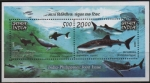 Stamps India -  DELFIN  DEL  GANGES  Y  TIBURÓN  BALLENA