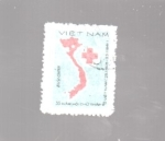 Sellos de Asia - Vietnam -  mapa