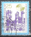 Stamps Germany -  Feria de Otoño,Leipzig.Planta del reactor SKL.(DDR).