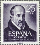 Stamps : Europe : Spain :  ESPAÑA 1961 1369 Sello Nuevo Luis de Gongora y Argote 25cts