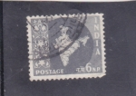 Stamps India -  mapa de la India