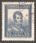 Stamps Chile -  Bernardo O'Higgins Riquelme