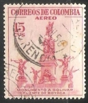 Stamps Colombia -  Monumento a Bolivar