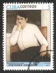 Stamps Cuba -  Pintores cubanos -Retrato de Aristides