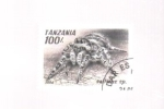 Stamps Tanzania -  tarantula