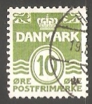 Sellos de Europa - Dinamarca -  Olas - numero 10