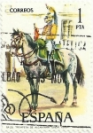 Stamps Spain -  UNIFORMES MILITARES, VI GRUPO. Nº 26, TROMPETA DE ALCÁNTARA (LINEA) 1815. EDIFIL 2350