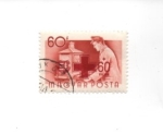 Stamps Hungary -  cartero