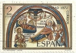 Stamps Spain -  NAVIDAD 1972. LA NATIVIDAD, BASÍLICA DE SAN ISIDORO EN LEÓN. EDIFIL 2115