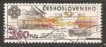 Stamps Czechoslovakia -  World Communications Year – transportation  