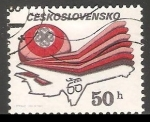 Stamps Czechoslovakia -  Stylized aircraft and logo