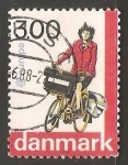 Stamps Denmark -  Bicicleta