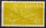 Sellos de Europa - Espa�a -  ESPAÑA 1955 1176 Sello Super Constellation y Nao Santa Maria Usado