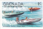 Stamps : America : Grenada :  LANCHAS DE CARRERAS