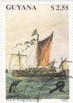 Stamps America - Guyana -  BARCO DE EPOCA