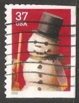 Stamps United States -  Muñeco de nieve con sombrero