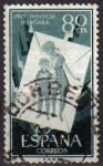 Stamps Spain -  ESPAÑA 1956 1203 Sello Pro Infancia Húngara 80cts Usado