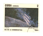 Stamps : America : Cuba :  Dia de la Cosmonautica - Cercanias de la luna
