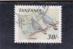 Sellos de Africa - Tanzania -  AVES-PIGEONS