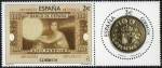 Sellos de Europa - Espa�a -  5010-5011- Numismática. billete y moneda 100 pts