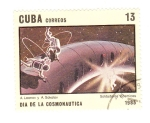 Stamps : America : Cuba :  Dia de la Cosmonautica - Soladadores Cosmicos
