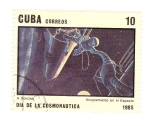 Stamps : America : Cuba :  Dia de la Cosmonautica - Acoplamiento en el Espacio