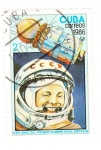 Stamps Cuba -  XXV Aniversario del primer hombre en el espacio