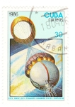Stamps Cuba -  XXV Aniversario del primer hombre en el espacio