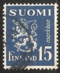 Stamps Finland -  León (heráldica)