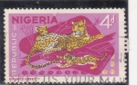 Sellos de Africa - Nigeria -  leopardos