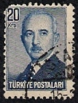 Stamps Turkey -  Presidente, Ismet Inönü