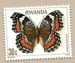 Sellos del Mundo : Africa : Rwanda : Mariposa Octavia
