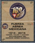 Stamps Mexico -  CENTENARIO  DE  LA  FUERZA  AÉREA  MEXICANA.  EMBLEMA  Y  LEYENDA.