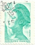 Stamps France -  SERIE LIBERTÉ DE GANDON. VALOR FACIAL 0.20 FF. YVERT FR 2181