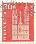 Stamps Switzerland -  MONUMENTOS SUIZOS. LA CATEDRAL DE ZURICH. YVERT CH 648