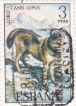 Stamps Spain -  FAUNA- lobo (25)