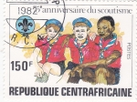 Sellos de Africa - Rep Centroafricana -  75 Aniversario del Scoutismo