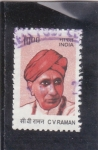Stamps India -  C.V.RAMAN-premio Nobel de Física