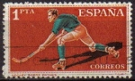 Sellos de Europa - Espa�a -  ESPAÑA 1960 1310 Sello Deportes Hockey a Patines Usado 1pta