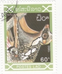 Stamps Laos -  FAUNA AUTOCTONA