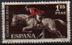 Stamps Spain -  ESPAÑA 1960 1316 Sello Deportes Hípica Correo Aereo Usado 1,25pts