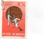 Stamps Romania -  esgrima