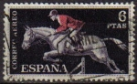 Stamps Spain -  ESPAÑA 1960 1318 Sello Deportes Hípica Correo Aereo Usado 6pts