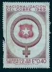 Stamps Chile -  Nacionalizacion del cobre