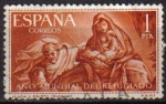 Sellos de Europa - Espa�a -  ESPAÑA 1960 1326 Sello Año Mundial del Refugiado Usado La Huida a Egipto Bayeu 1pta
