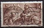 Stamps Spain -  ESPAÑA 1960 1327 Sello Año Mundial del Refugiado Usado La Huida a Egipto Bayeu 5pts