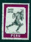 Stamps Peru -  Guerrero INCA