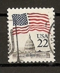 Stamps United States -  Capitolio./ Sello de 1977 modificado.