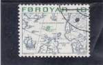 Sellos de Europa - Dinamarca -  MAPA- ISLAS FEROE